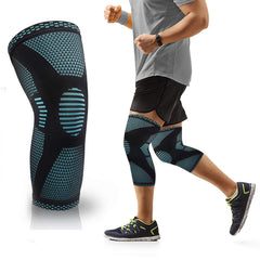 Support & Recovery Knee Compression Sleeve Brace with Gel Grip (1 Pair) – 3D Knit Knee Support for Running, Gym, Sports & Workouts – Anti-Slip Knee Brace for Men & Women