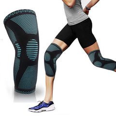 Support & Recovery Knee Compression Sleeve Brace with Gel Grip (1 Pair) – 3D Knit Knee Support for Running, Gym, Sports & Workouts – Anti-Slip Knee Brace for Men & Women