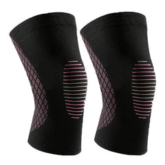 Support & Recovery Knee Compression Sleeve (1 Pair) – Knee Brace with Gel Grip & Reinforced Straps – Anti-Slip Joint Support for Running, Gym & Daily Activity