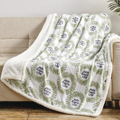 Ultra Soft Plush Faith Hope & Love Sherpa Throw Blanket 50" x 70" – Cozy, Lightweight All-Season Blanket – Cancer Awareness Inspired, Machine Washable, Perfect Gift of Comfort