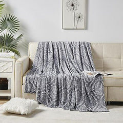 Cozy Vibes: Ultra Soft Plush Throw Blanket – Lightweight 50" x 60" Blanket for Couch, Bed & Travel – Warm, All-Season, Machine Washable