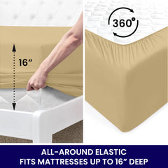 Ultra Soft Bamboo Blend Sheets 2200 TC – Deep Pocket Fit, Cool & Cozy All Year