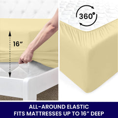 6-Piece: 2200 Series Egyptian Softness Microfiber Sheets – Ultra Soft, Cooling & Deep Pocket