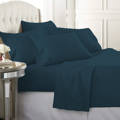 6-Piece: 2200 Series Egyptian Softness Microfiber Sheets – Ultra Soft, Cooling & Deep Pocket