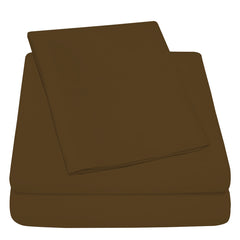 3-Piece: 1800 TC Bamboo Blend Twin Sheet Set – Double Brushed, Deep Pocket Fit