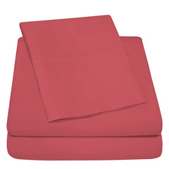 3-Piece: 1800 TC Bamboo Blend Twin Sheet Set – Double Brushed, Deep Pocket Fit