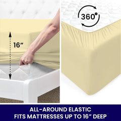 4-Piece: Bamboo Blend Bed Sheets – Soft Vibes, Color + Size Flexibility