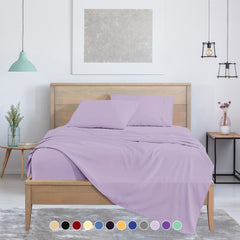 4-Piece: Bamboo Blend Bed Sheets – Soft Vibes, Color + Size Flexibility