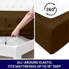 Super Soft Bamboo Blend Bed Sheets – 1800 TC, Cooling Vibe, Deep Pocket Queen Sheet Set for Chill Sleep