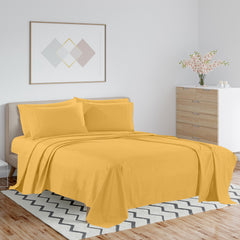 1800 TC Queen Bamboo Blend Sheets – Double Brushed, Light Colors, Cozy & Cool