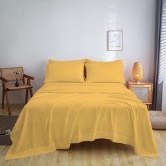 Full Size Bed Sheet Set – 1800 TC Bamboo Blend, Double Brushed, Super Soft & Cooling, Deep Pocket Bedding