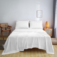 Full Size Bed Sheet Set – 1800 TC Bamboo Blend, Double Brushed, Super Soft & Cooling, Deep Pocket Bedding