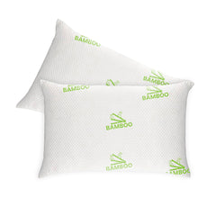 2-Pack: Ultimate Memory Foam Pillows in Bamboo, CBD, Copper, or Lavender – Cooling, Hypoallergenic, Neck Support – For Back, Side, and Stomach Sleepers – Queen & King