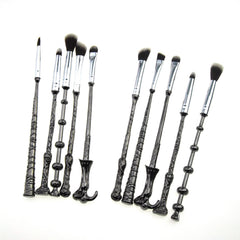 Wizard-Inspired Makeup Brush Set, Wand Style Cosmetic Brushes with Soft Bristles, Aesthetic Face & Eye Makeup Brushes, Fantasy-Inspired Gift Set for Makeup Lovers