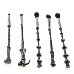 Wizard-Inspired Makeup Brush Set, Wand Style Cosmetic Brushes with Soft Bristles, Aesthetic Face & Eye Makeup Brushes, Fantasy-Inspired Gift Set for Makeup Lovers