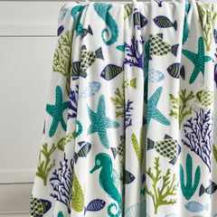 Cozy Vibes: Ultra Soft Plush Throw Blanket – Lightweight 50" x 60" Blanket for Couch, Bed & Travel – Warm, All-Season, Machine Washable