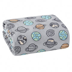 Glow In The Dark Fleece Blanket – Ultra Soft Micro Plush 50" x 60" Throw for Kids, Teens & Bedrooms – Lightweight, Cozy, Machine Washable Blanket for Bed, Couch & Dorm