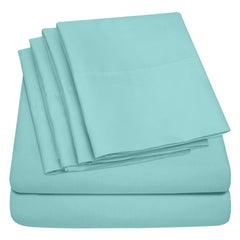 Lightweight Microfiber Bed Sheet Set – 6-Piece Ultra-Soft Wrinkle-Free Sheets with Deep Pockets & Pillowcases – Full, Queen, King & California King