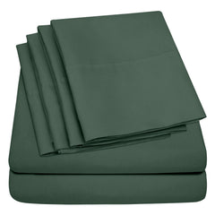 Lightweight Microfiber Bed Sheet Set – 6-Piece Ultra-Soft Wrinkle-Free Sheets with Deep Pockets & Pillowcases – Full, Queen, King & California King