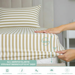 Lightweight Microfiber Bed Sheet Set – 6-Piece Ultra-Soft Wrinkle-Free Sheets with Deep Pockets & Pillowcases – Full, Queen, King & California King