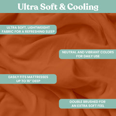 Lightweight Microfiber Bed Sheet Set – 6-Piece Ultra-Soft Wrinkle-Free Sheets with Deep Pockets & Pillowcases – Full, Queen, King & California King