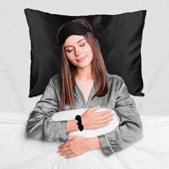 5-Piece Satin Sleep Set – Pillowcase, Eye Mask & 3 Scrunchies – Silky Soft for Skin & Hair, Frizz Control, Beauty Sleep Essential – Anti-Breakage & Light Blocking