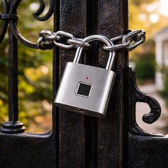 Fingerprint Smart Padlock – USB Rechargeable Keyless Lock with One-Touch Unlock – Portable Anti-Theft Lock for Gym, Locker, Luggage, Bike & Travel