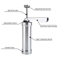 Cookie Press Gun with 20 Discs & 4 Icing Nozzles – All-in-One Baking Kit for Cookies, Churros & Cupcakes – Dishwasher Safe