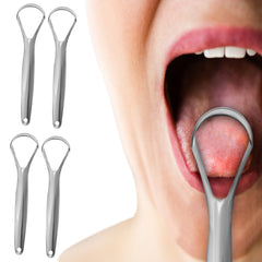 Stainless Steel Tongue Cleaner Scraper (2-Pack or 4-Pack) – Oral Hygiene Tongue Scraper for Fresh Breath & Daily Tongue Cleaning