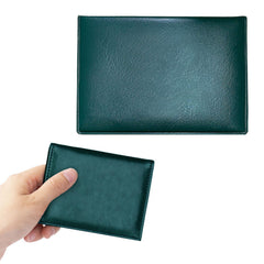 2-Pack PU Leather Card Holder Wallet – Faux Leather Passport & Credit Card Organizer for Travel Documents, Health Records, ID Cards and Business Cards, 4 x 3 Inch Card Holder