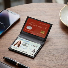 2-Pack Bling PU Leather Card Holder Wallet – Glitter Passport & Credit Card Organizer for Travel Documents, ID Cards, Health Records & Business Cards, Stylish Protective Holder