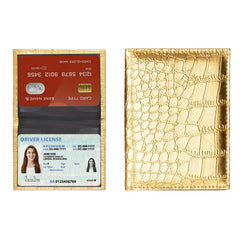 2-Pack Bling PU Leather Card Holder Wallet – Glitter Passport & Credit Card Organizer for Travel Documents, ID Cards, Health Records & Business Cards, Stylish Protective Holder
