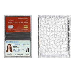 2-Pack Bling PU Leather Card Holder Wallet – Glitter Passport & Credit Card Organizer for Travel Documents, ID Cards, Health Records & Business Cards, Stylish Protective Holder