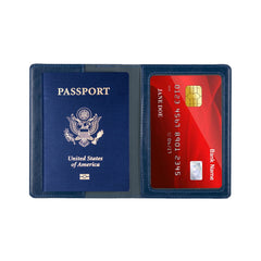 RFID Passport Holder Wallet with Credit Card Slots – PU Leather Travel Passport Organizer for Passport, Credit Cards, Boarding Passes & Travel Documents, Slim Travel Wallet