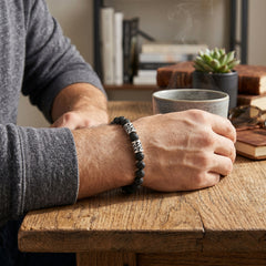 Lava Stone Diffuser Bracelet with 2 Random Essential Oils – Aromatherapy Bead Bracelet for Men & Women – Stretch Essential Oil Jewelry (Golden Jade, Rainbow, Hematite)