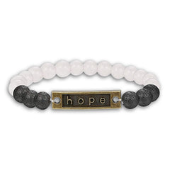 Chakra Lava Stone Diffuser Bracelet with 2 Random Essential Oils – Aromatherapy Bead Bracelet for Women & Men – Stretch Essential Oil Jewelry (Angel Wings, Love, Hope, Faith)