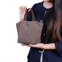 Women's Retro Canvas Handbag – Lightweight Casual Shoulder Tote with Multiple Interior Pockets, Magnetic Snap Closure, Everyday Purse for Work, Shopping & Travel