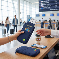 Travel Wallet Passport Holder – Water-Resistant Document Organizer with 14 Compartments for Passport, Boarding Pass, Credit Cards, Cash & Tickets, Lightweight Travel Organizer