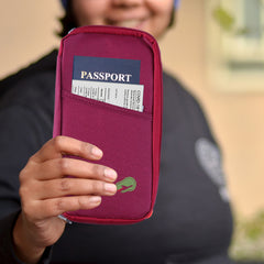 Travel Wallet Passport Holder – Water-Resistant Document Organizer with 14 Compartments for Passport, Boarding Pass, Credit Cards, Cash & Tickets, Lightweight Travel Organizer