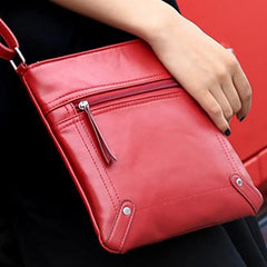 Unisex Crossbody Messenger Bag – Vegan PU Leather Shoulder Bag with Multiple Pockets, Lightweight Travel Crossbody Purse for Men & Women, Everyday Organizer Bag