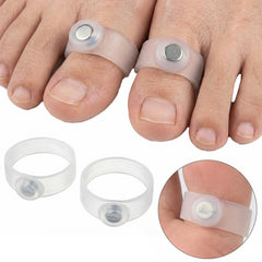 Magnetic Toe Rings (2-Pack) – Silicone Gel Toe Massager Rings for Foot Comfort & Toe Separation – Flexible Acupressure Style Toe Rings for Daily Wear