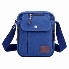 Multifunctional Canvas Crossbody Shoulder Bag – Heavy-Duty Travel Messenger Bag with Adjustable Strap and Multiple Pockets for Men & Women, Compact Everyday Sport Bag