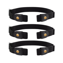 Buckle-Free Stretch Belt for Men & Women (1-Pack or 3-Pack) – Adjustable Elastic Waist Belt for Jeans, Pants & Trousers – No Buckle Comfort Belt (Fits 24”–34”)