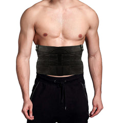 Men’s Waist Trimmer Workout Belt – Adjustable Double Compression Waist Support Wrap for Gym, Training & Back Support – Sweat Band Fitness Shaper
