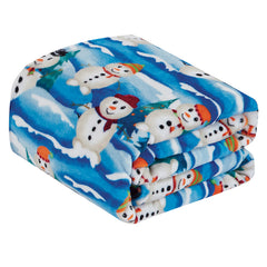 Holiday & Christmas Micro Plush Throw Blanket – Ultra Soft 50" x 60" Cozy Blanket for Couch, Bed & Movie Nights – Lightweight, Warm, Machine Washable Gift Essential