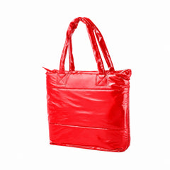 Padded PU Leather Tote Bag for Women – Large Zip Top Shoulder Handbag with Waterproof Finish, Spacious Everyday Purse for Work, School, Shopping & Travel