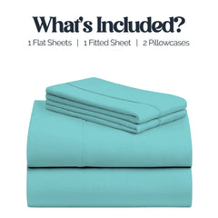 Bed Goals: Cozy Core Buttery Soft Bamboo Blend Sheets – Cooling, Wrinkle-Resistant 4-Piece Set w/ Deep Pockets – Twin, Full, Queen, King, Cal King
