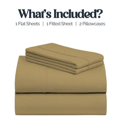 Bed Goals: Cozy Core Buttery Soft Bamboo Blend Sheets – Cooling, Wrinkle-Resistant 4-Piece Set w/ Deep Pockets – Twin, Full, Queen, King, Cal King