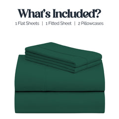 Bed Goals: Cozy Core Buttery Soft Bamboo Blend Sheets – Cooling, Wrinkle-Resistant 4-Piece Set w/ Deep Pockets – Twin, Full, Queen, King, Cal King