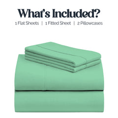 Bed Goals: Cozy Core Buttery Soft Bamboo Blend Sheets – Cooling, Wrinkle-Resistant 4-Piece Set w/ Deep Pockets – Twin, Full, Queen, King, Cal King